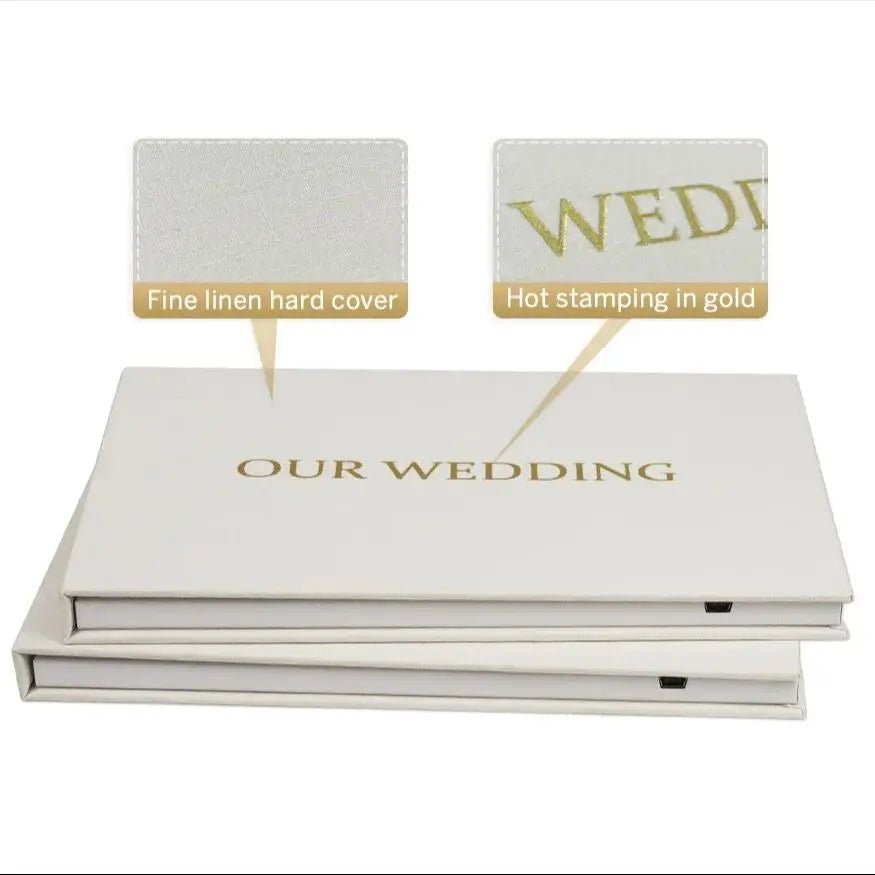 Linen Bound Memory Video Book Card 7 inchs Photo Frame 4GB Lcd Invitation Gift Music Greeting Card Upload Videos Photos Wedding